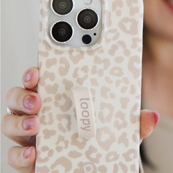 Loopy Cases Cream Leopard Print Phone Case for iPhone 15 Pro Max - Picture 5 of 7